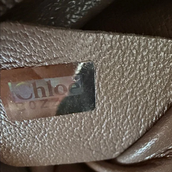 Chloe Taupe Leather Satchel
